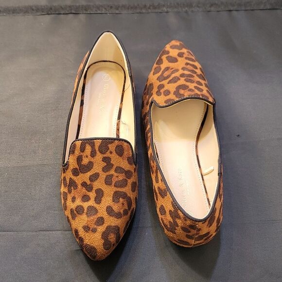 BRAND NEW OLIVIA&KATE NEW YORK LEOPARD PRINT WOMENS POINTED TOE LOAFERS SHOE - Picture 8 of 15